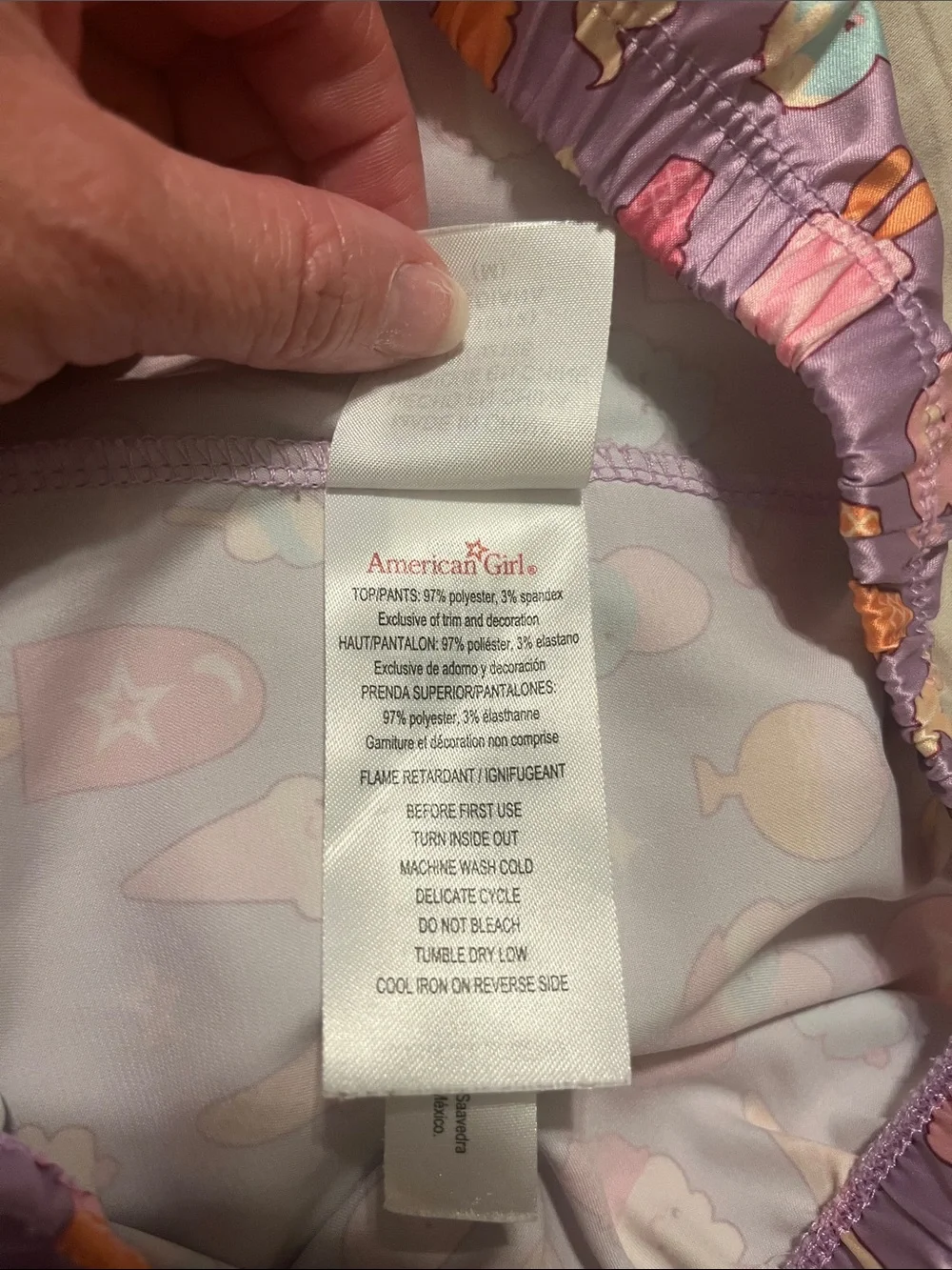 American Girl Purple Ice Cream & Popsicle Pajama Set-Sweet Dream PJs for Girls